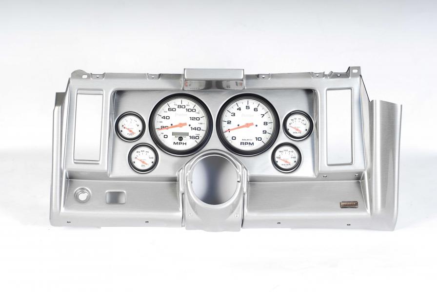 69 Camaro Classic Dash 6 Hole Brushed Aluminum Panel with Phantom Gauges